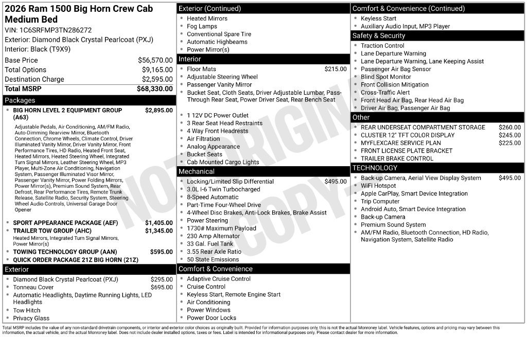New 2026 RAM 1500 Big Horn AWD/4WD image 43