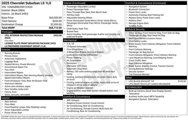 Used 2025 Chevrolet Suburban LS image 35