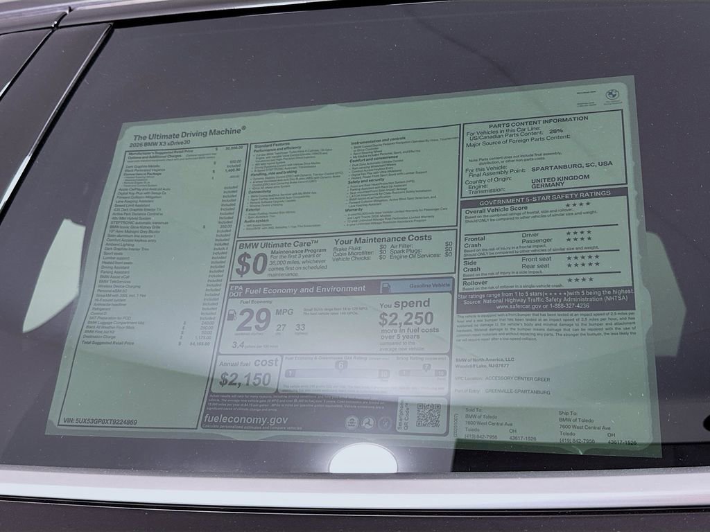 New 2026 BMW X3 xDrive30 w/ Convenience Package image 12