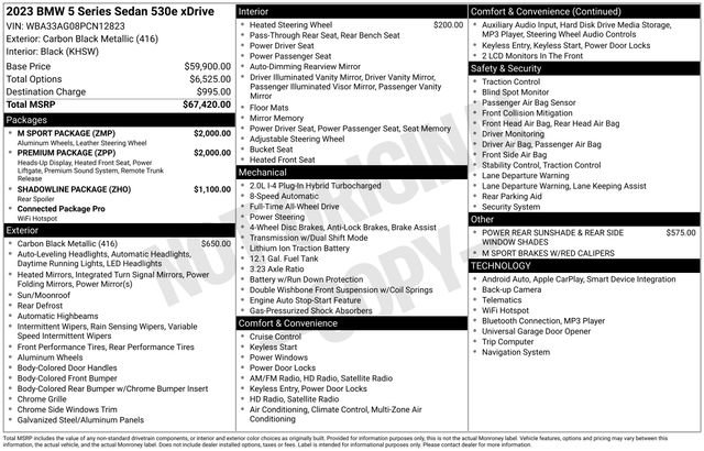 Certified 2023 BMW 530e xDrive w/ Premium Package image 43