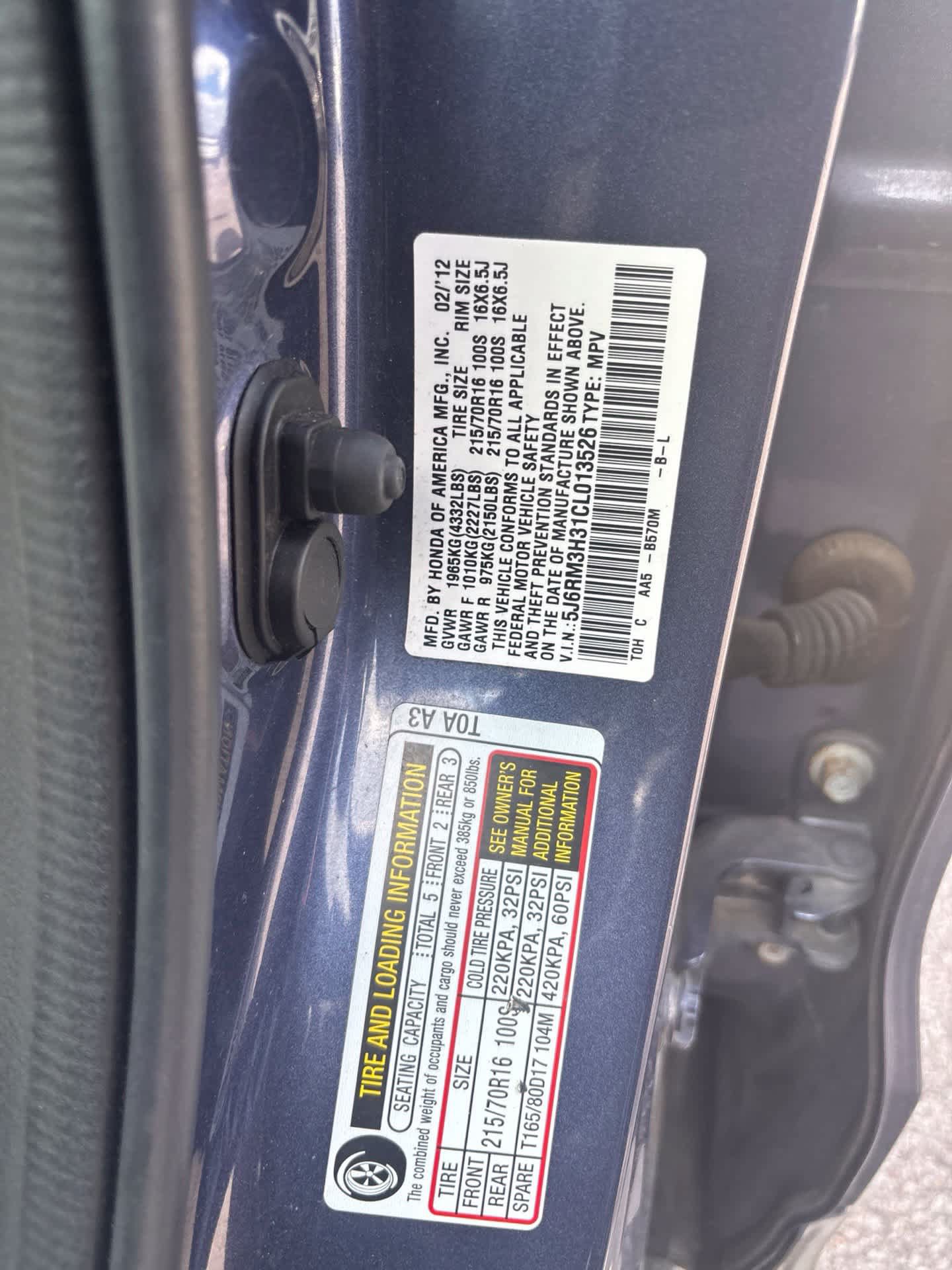 Used 2012 Honda CR-V LX image 6