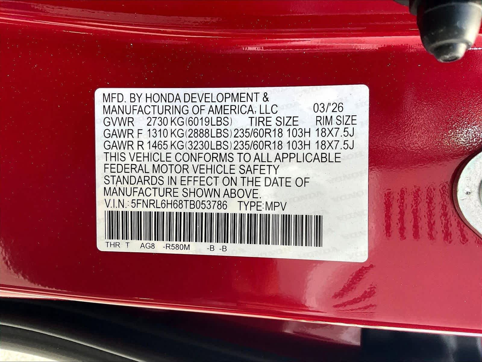 New 2026 Honda Odyssey EX-L image 17