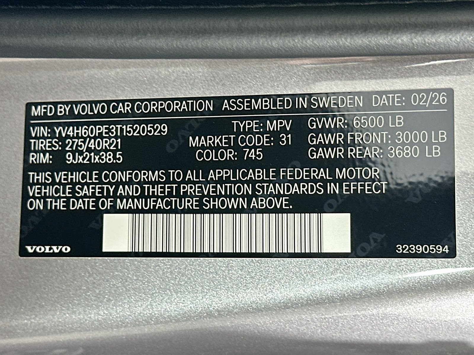 New 2026 Volvo XC90 T8 Plus w/ Protection Package AWD/4WD image 48