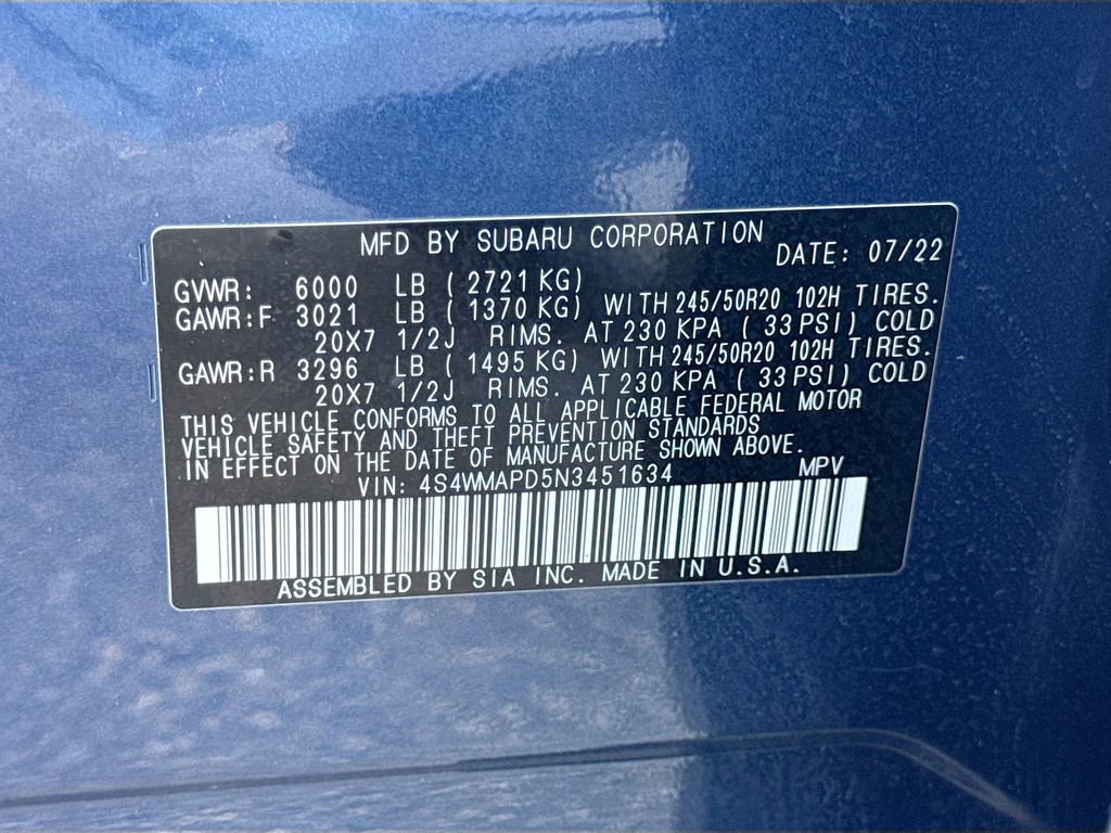 Used 2022 Subaru Ascent Limited w/ Technology Package image 45