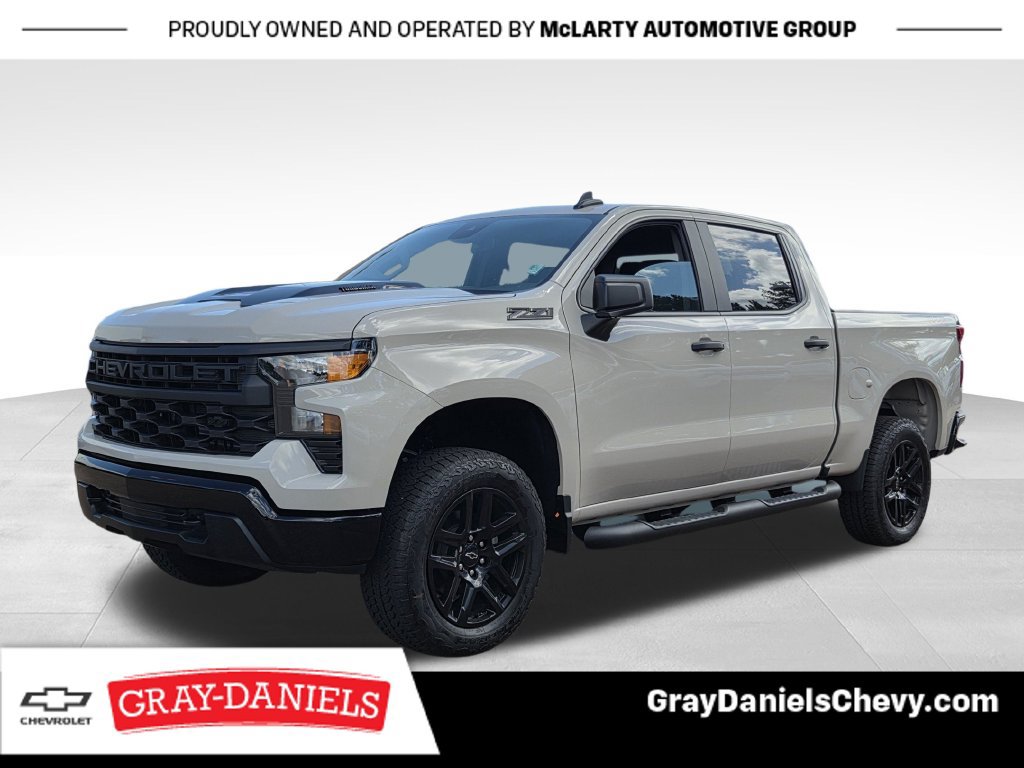 New 2026 Chevrolet Silverado 1500 Custom Trail Boss w/ Turbomax Blackout Package AWD/4WD 360° Tour