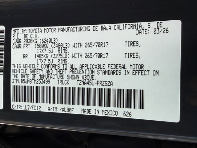 New 2026 Toyota Tacoma TRD Off-Road AWD/4WD image 25