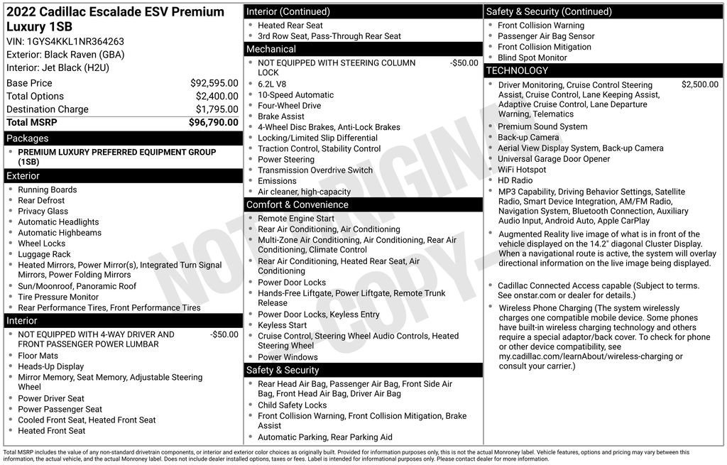 Used 2022 Cadillac Escalade ESV Premium Luxury AWD/4WD image 12