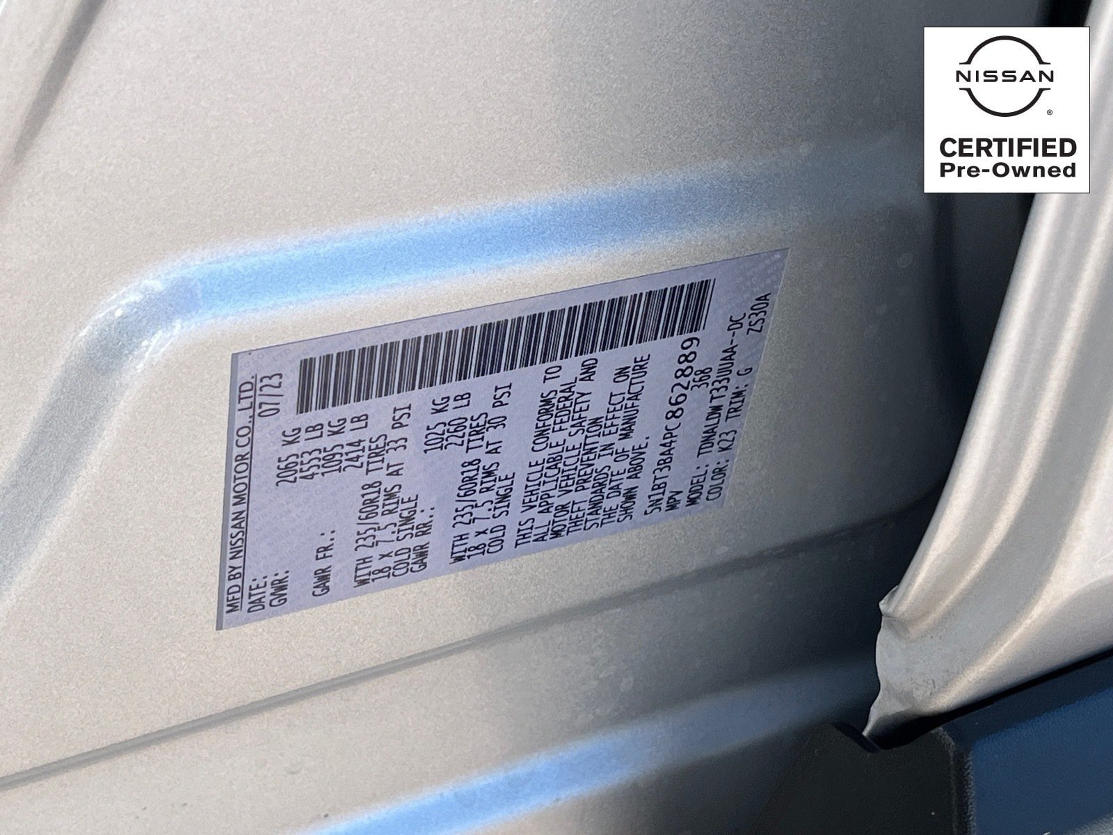 Certified 2023 Nissan Rogue SV w/ SV Premium B Package FWD image 30