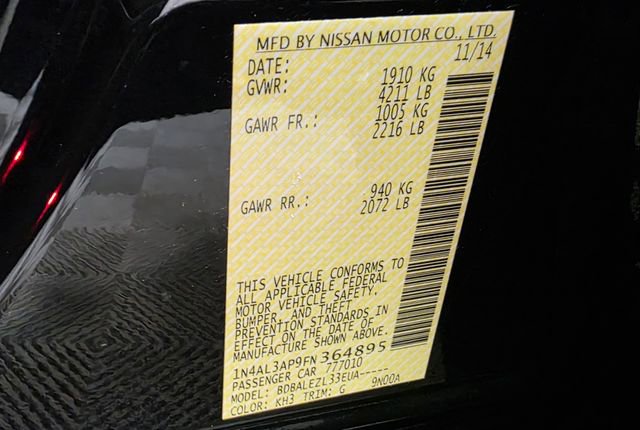 Used 2015 Nissan Altima 2.5 S w/ Power Driver Seat Package image 37