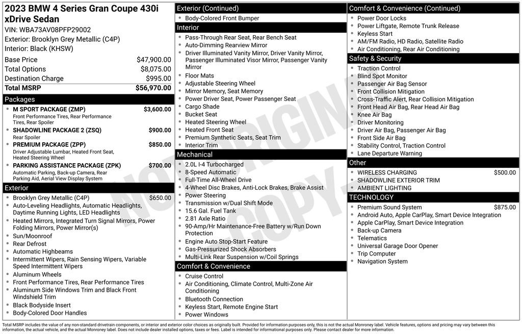 Used 2023 BMW 430i Gran Coupe xDrive w/ M Sport Package image 17