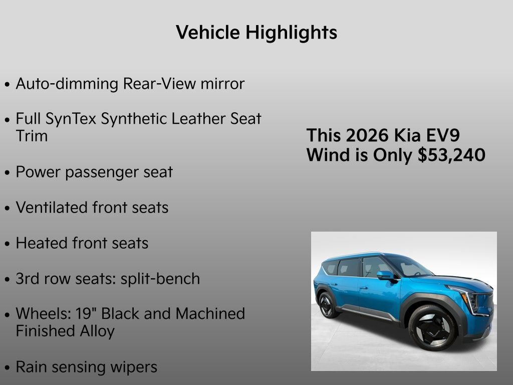 New 2026 Kia EV9 Wind AWD/4WD image 36