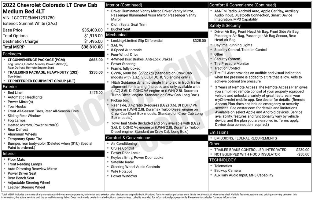 Used 2022 Chevrolet Colorado LT w/ LT Convenience Package image 27