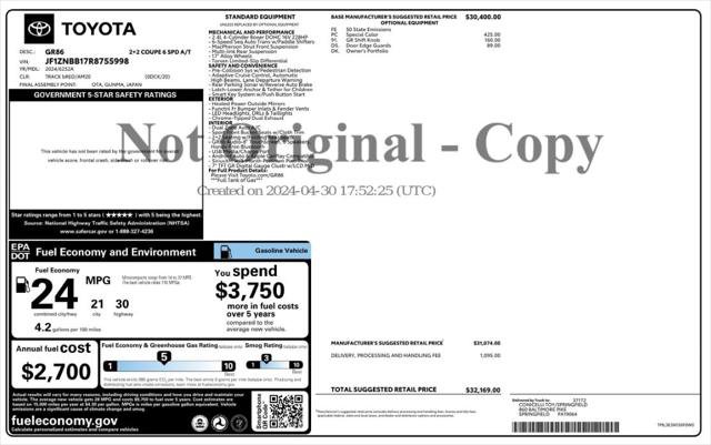 Used 2024 Toyota GR86 RWD image 4