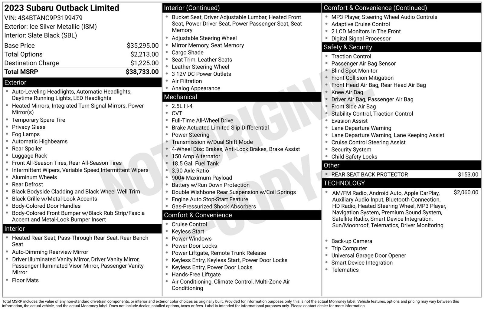 Used 2023 Subaru Outback Limited image 3
