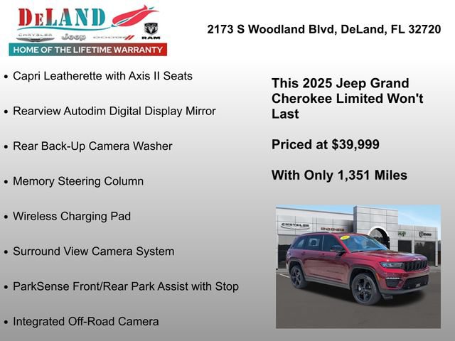 Used 2025 Jeep Grand Cherokee Limited w/ Luxury Tech Group II AWD/4WD image 32