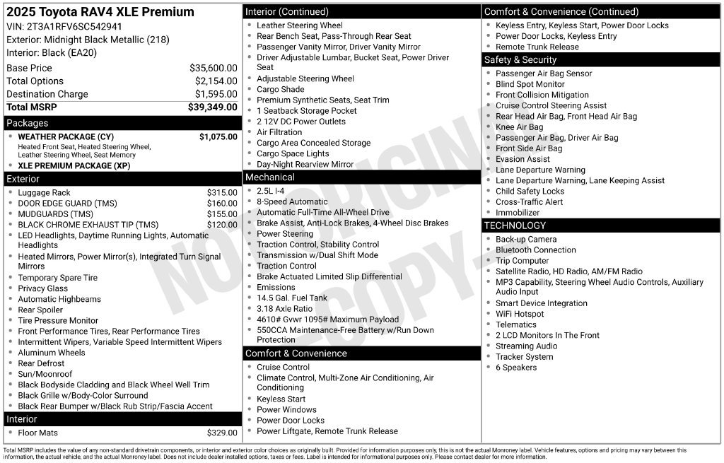 Used 2025 Toyota RAV4 XLE Premium w/ Weather Package AWD/4WD image 35