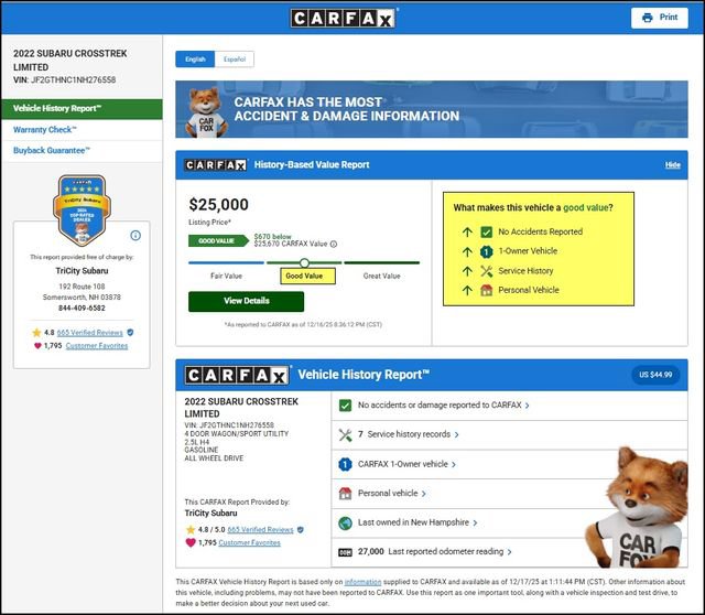 Used 2022 Subaru Crosstrek 2.5i Limited w/ Moonroof Package 2 image 11