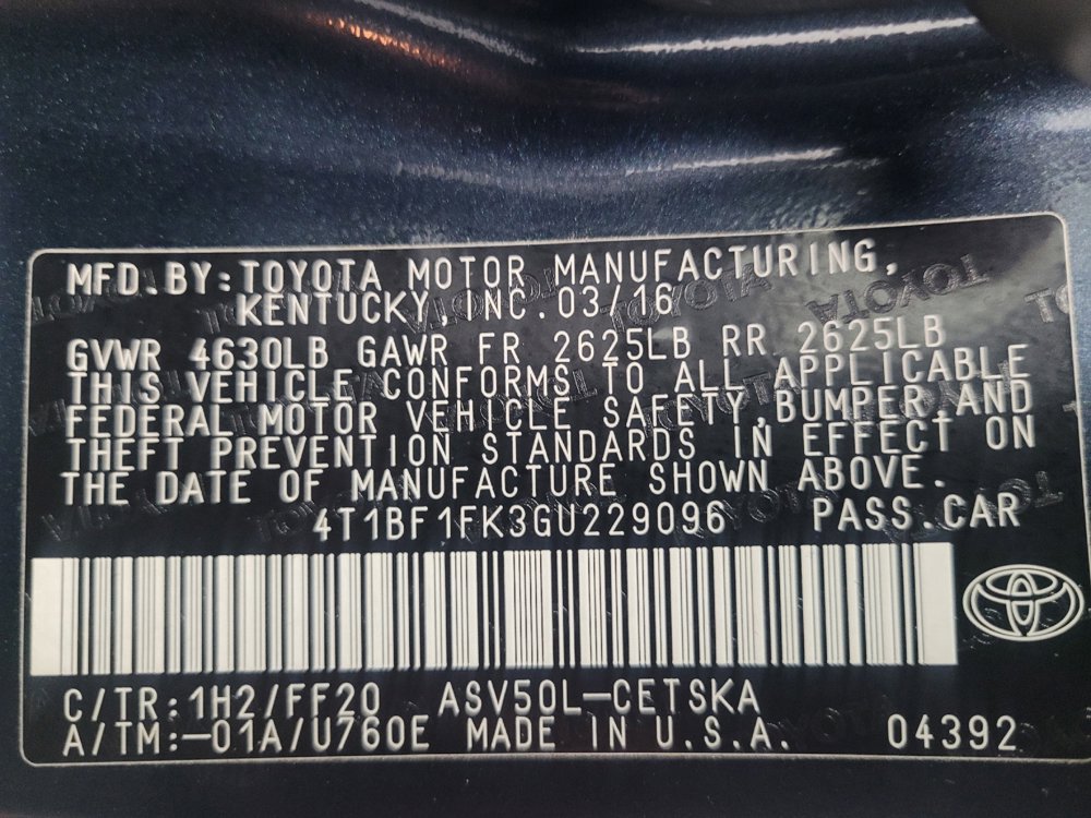 Used 2016 Toyota Camry SE FWD image 33