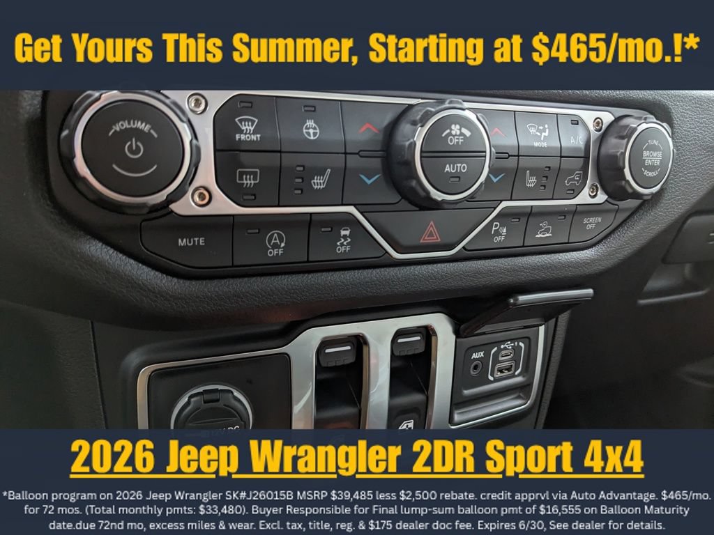 New 2026 Jeep Wrangler Sport AWD/4WD image 19
