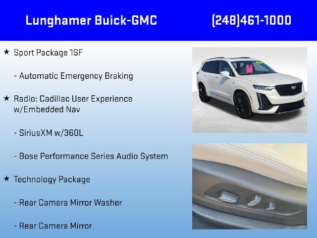 Certified 2024 Cadillac XT6 Sport w/ Technology Package AWD/4WD image 12
