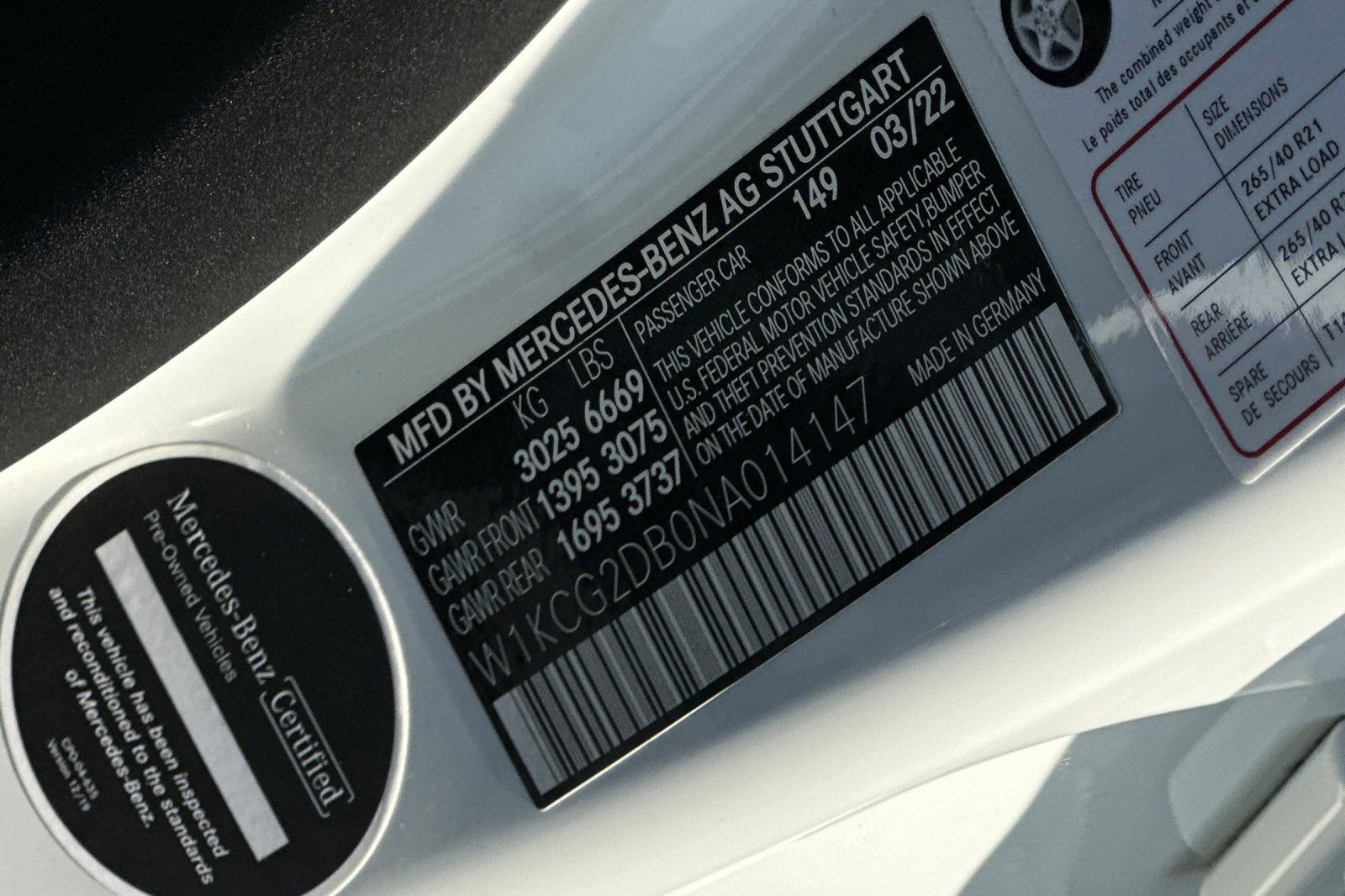 Certified 2022 Mercedes-Benz EQS 450+ 450 w/ AMG Line Exterior image 37