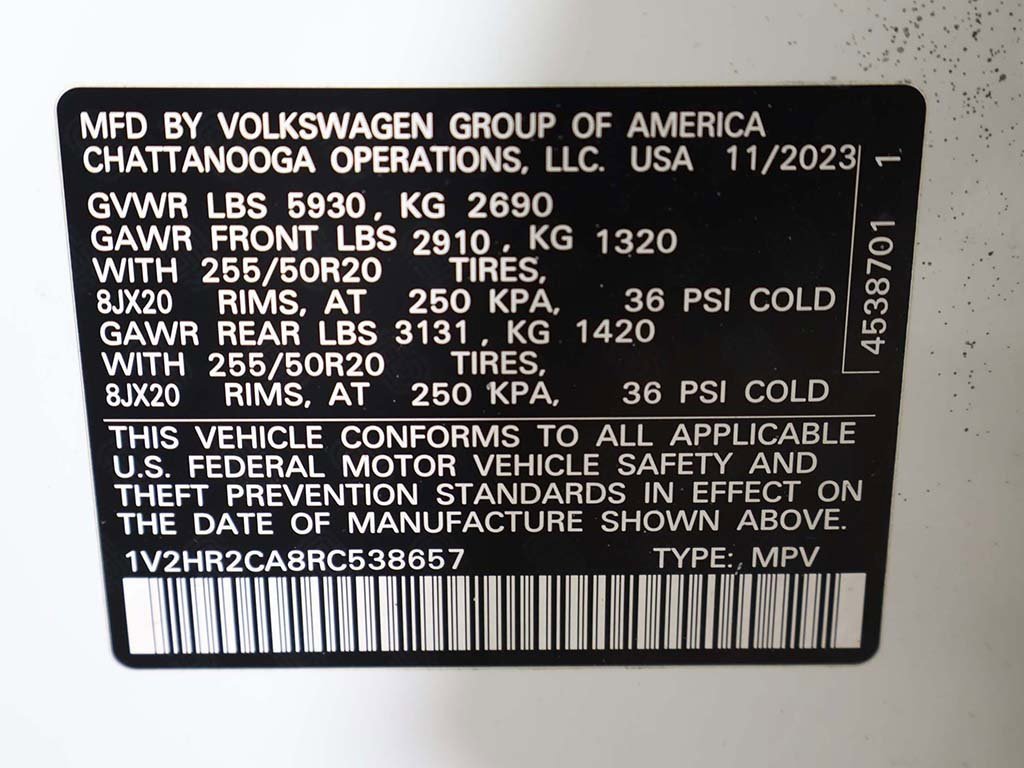 Used 2024 Volkswagen Atlas SE image 57