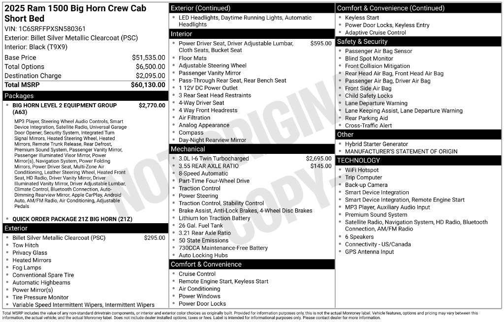 Used 2025 RAM 1500 Big Horn AWD/4WD image 35