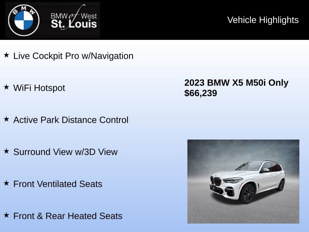 Used 2023 BMW X5 M50i w/ Climate Comfort Package image 24