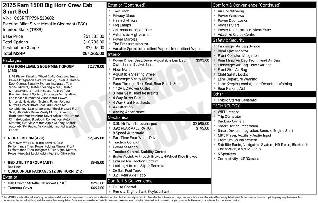 Used 2025 RAM 1500 Big Horn AWD/4WD image 43