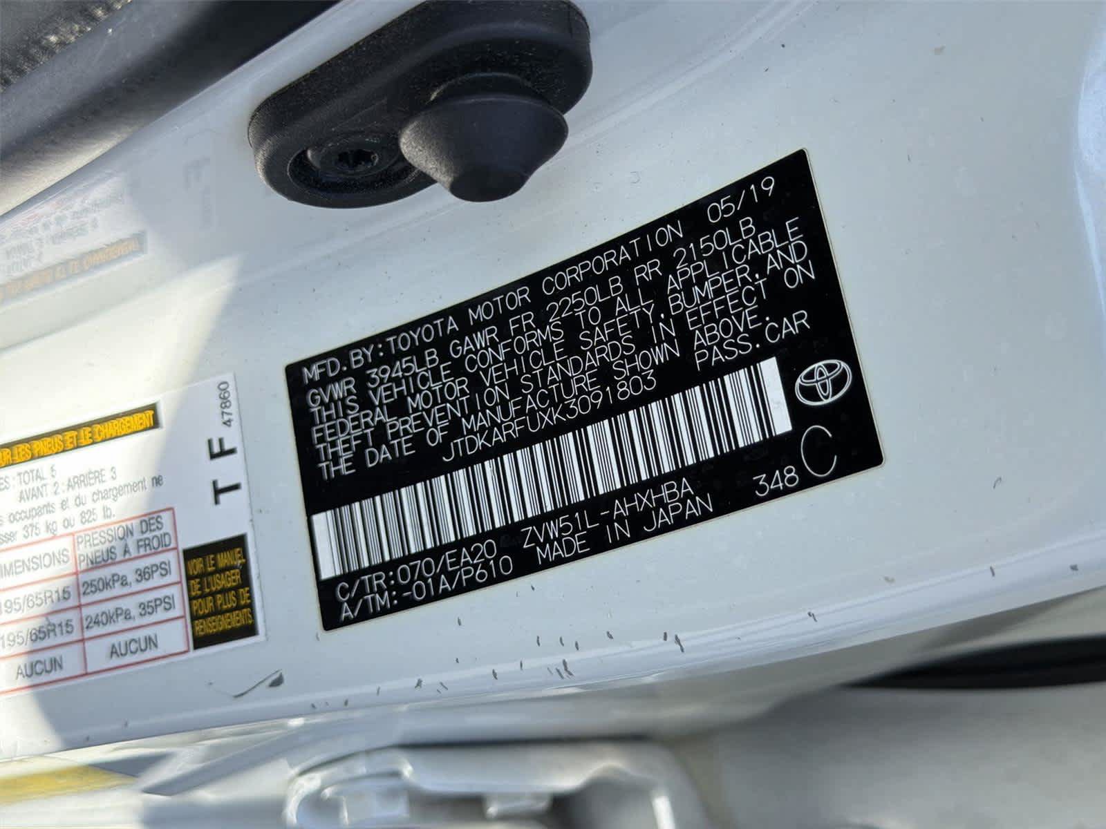 Used 2019 Toyota Prius XLE w/ Advanced Technology Package FWD image 22