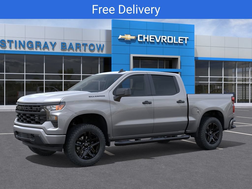 New 2026 Chevrolet Silverado 1500 Custom w/ Turbomax Blackout Package RWD image 2