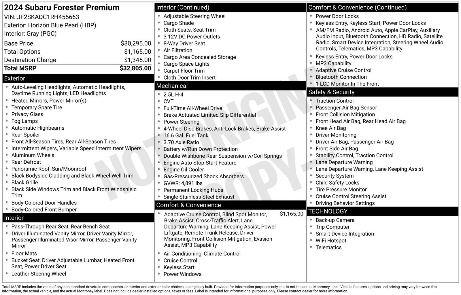 Certified 2024 Subaru Forester Premium AWD/4WD image 32