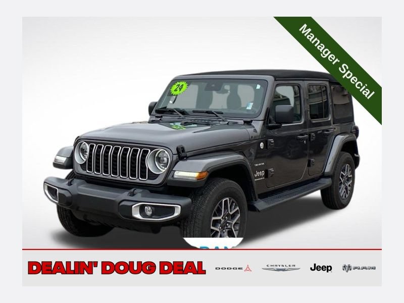 Used 2024 Jeep Wrangler Unlimited Sahara w/ Safety Group AWD/4WD image 1