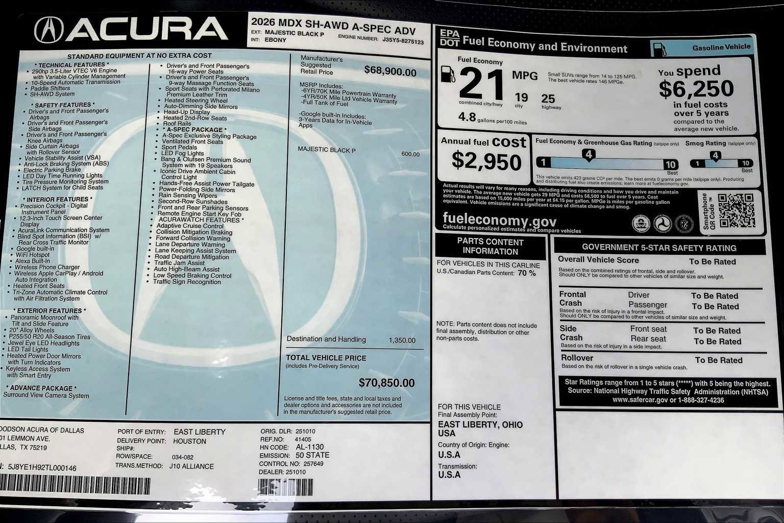 New 2026 Acura MDX A-Spec image 22