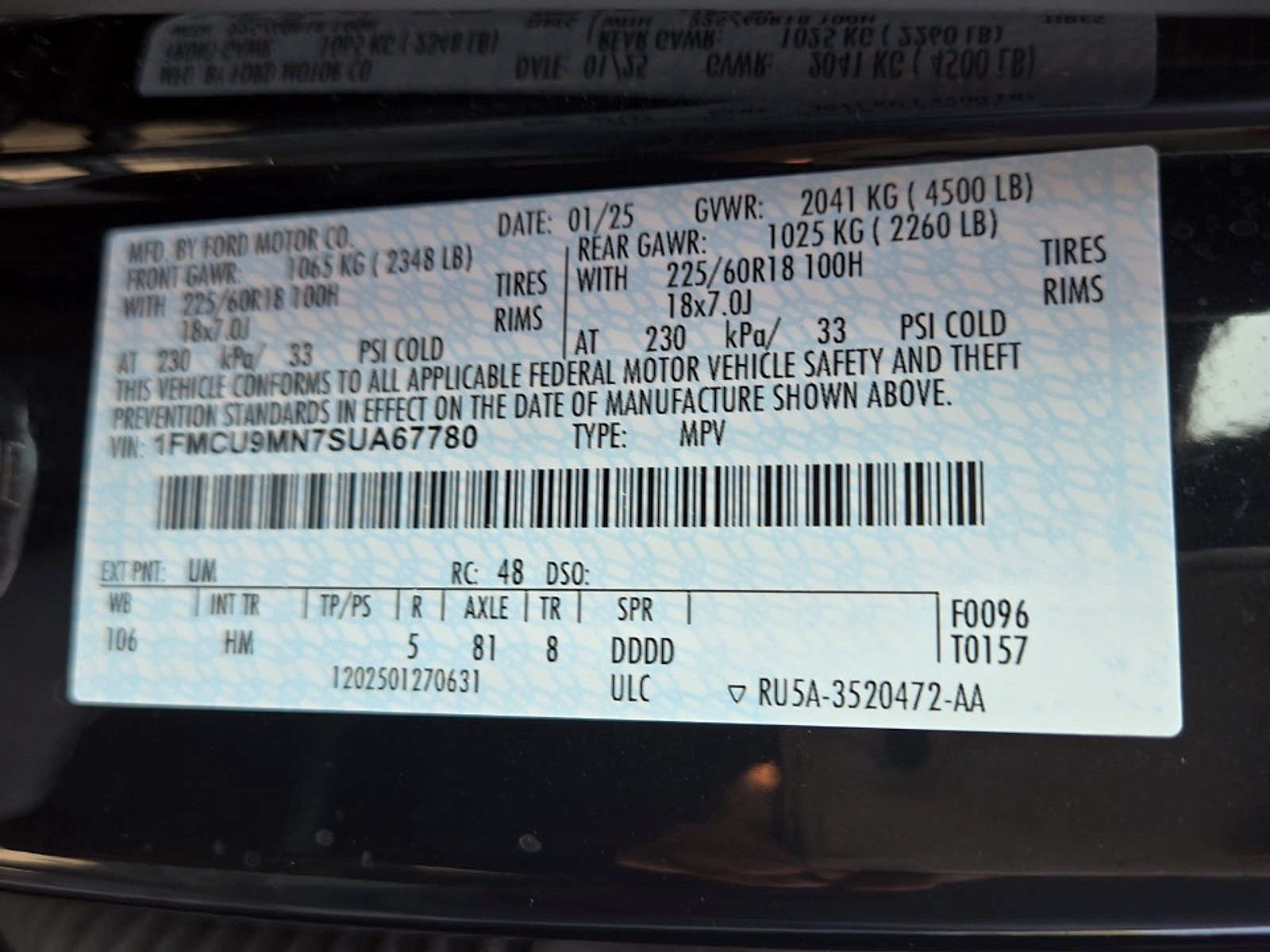 Certified 2025 Ford Escape ST-Line w/ Tech Pack #1 AWD/4WD image 25