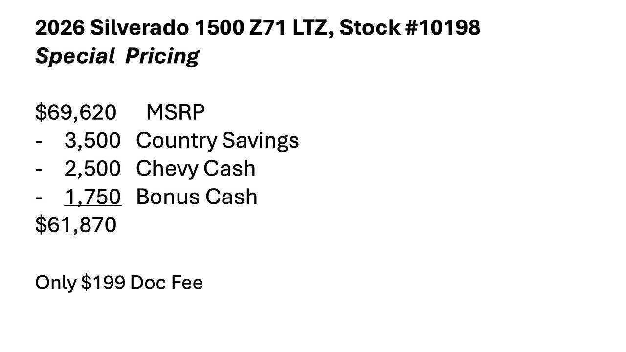 New 2026 Chevrolet Silverado 1500 LTZ image 2