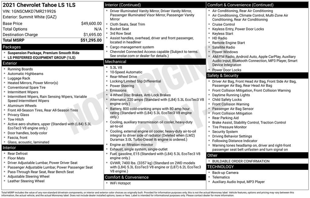 Used 2021 Chevrolet Tahoe LS image 6