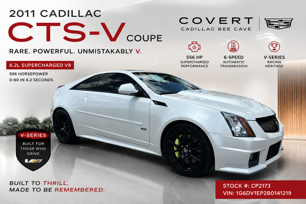 Used 2011 Cadillac CTS V w/ Wood Trim Package RWD image 1