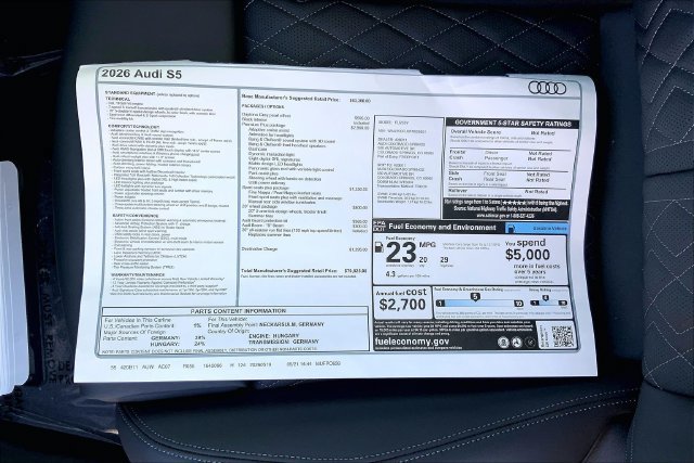 New 2026 Audi S5 Premium Plus AWD/4WD image 13
