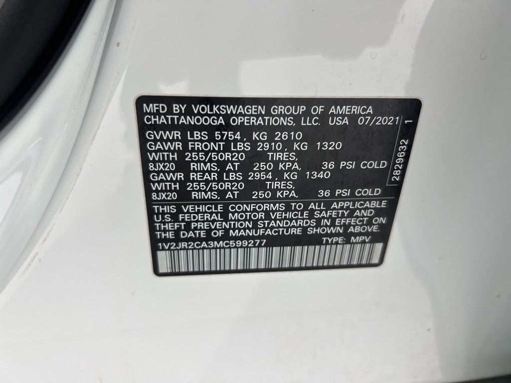 Used 2021 Volkswagen Atlas SE w/ Panoramic Sunroof Package image 41