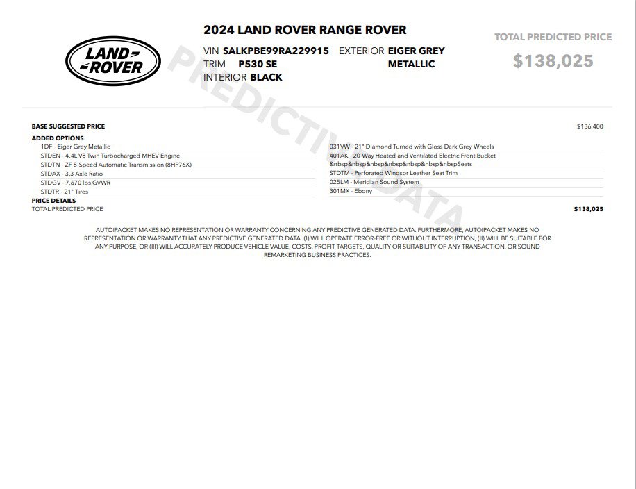 Used 2024 Land Rover Range Rover Long Wheelbase SE image 72