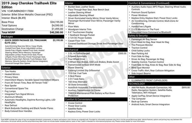 Used 2019 Jeep Cherokee Trailhawk image 18