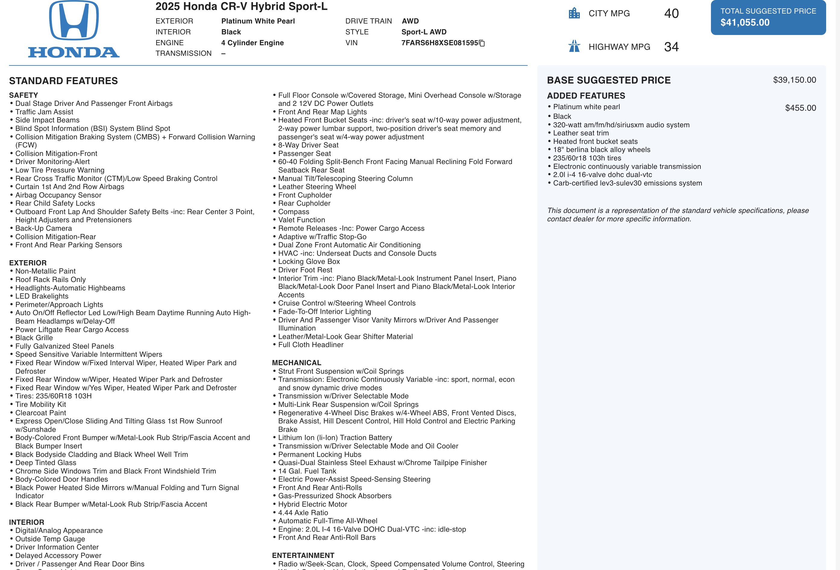 Used 2025 Honda CR-V Sport-L image 5