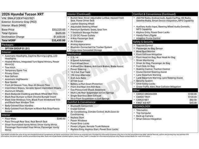 New 2026 Hyundai Tucson XRT FWD image 28