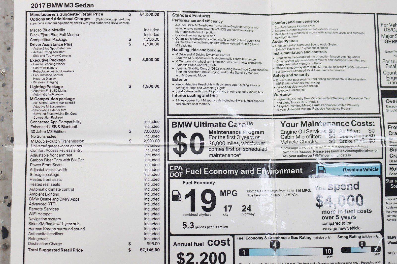 Used 2017 BMW M3 image 2