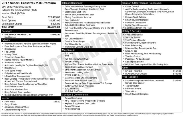 Used 2017 Subaru Crosstrek 2.0i Premium w/ Moonroof Package image 18