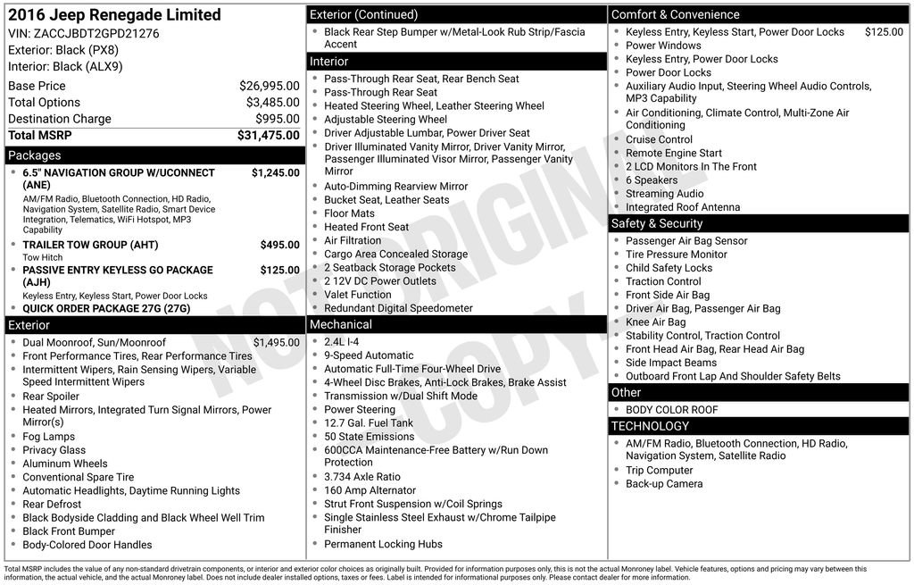 Used 2016 Jeep Renegade Limited image 36