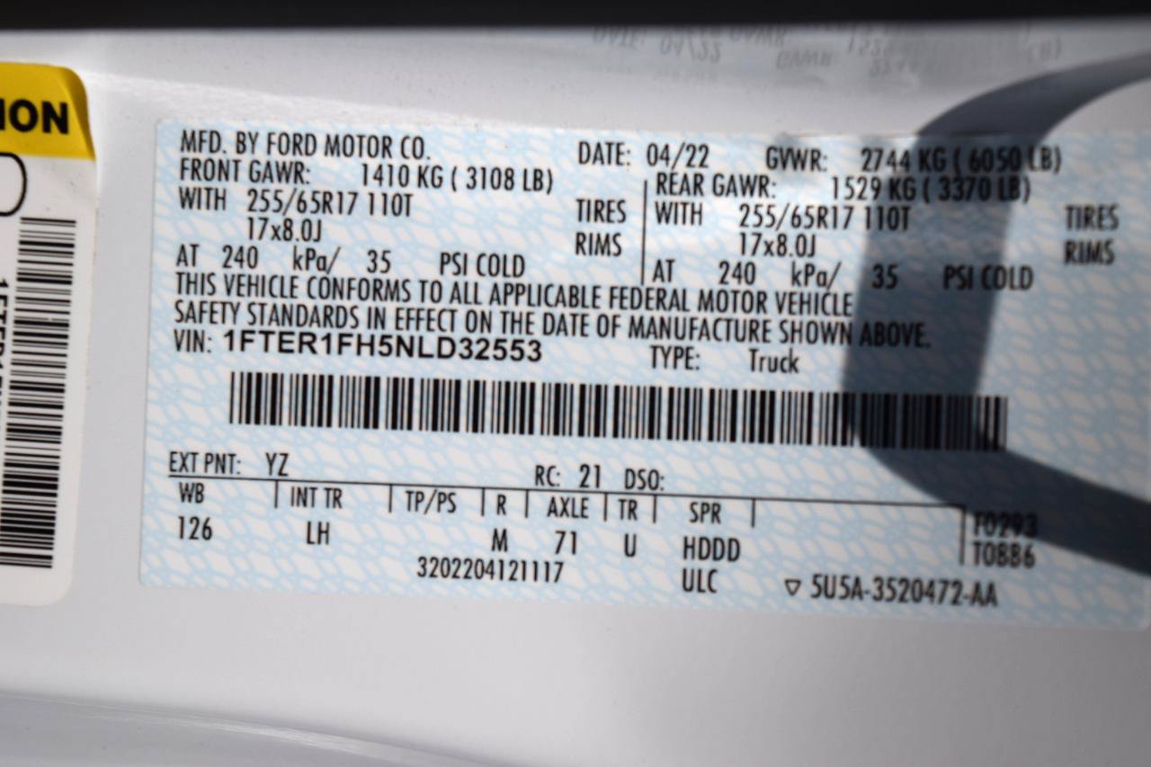 Used 2022 Ford Ranger XL w/ Equipment Group 101A High AWD/4WD image 38