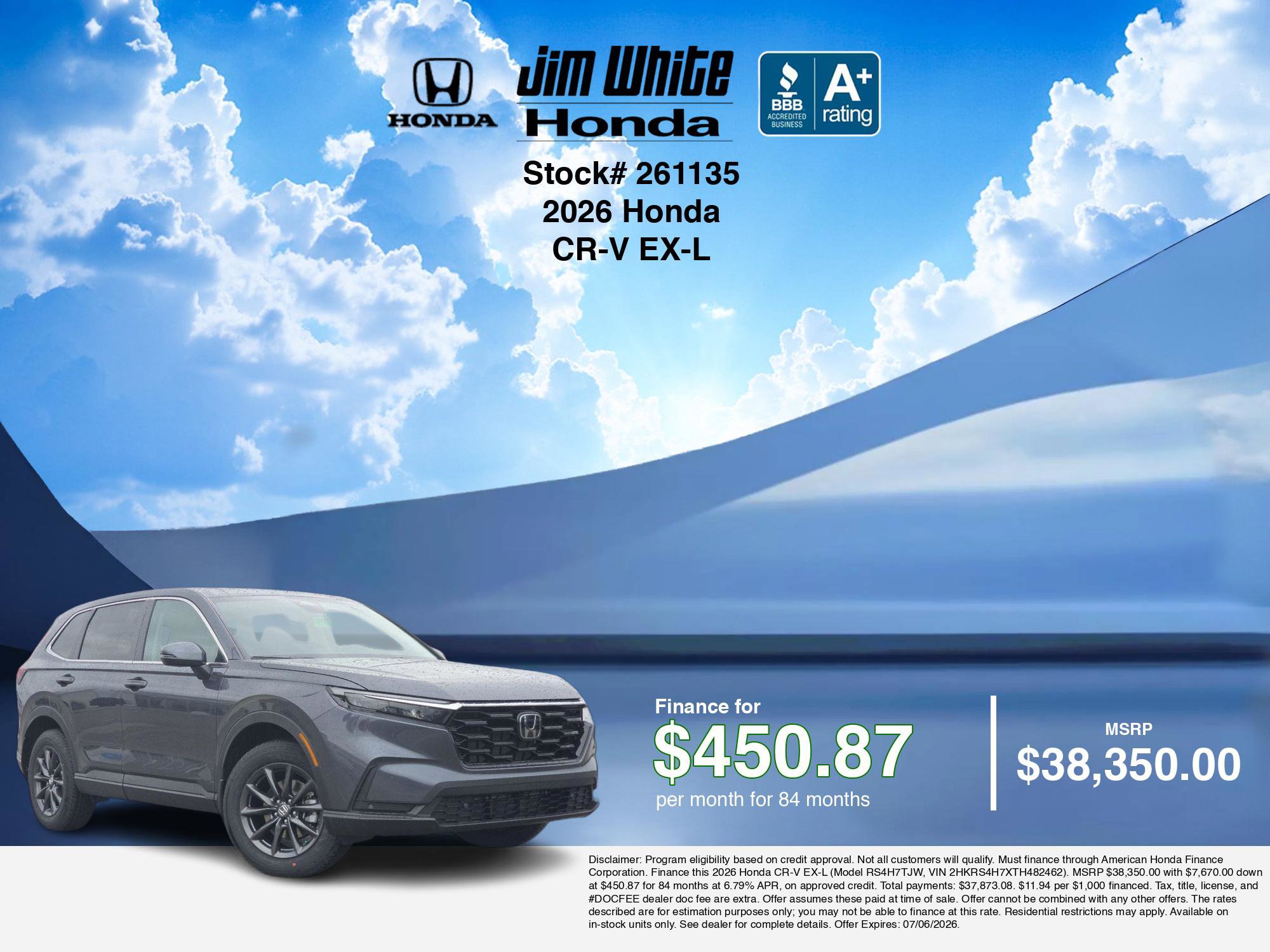 New 2026 Honda CR-V EX-L image 7