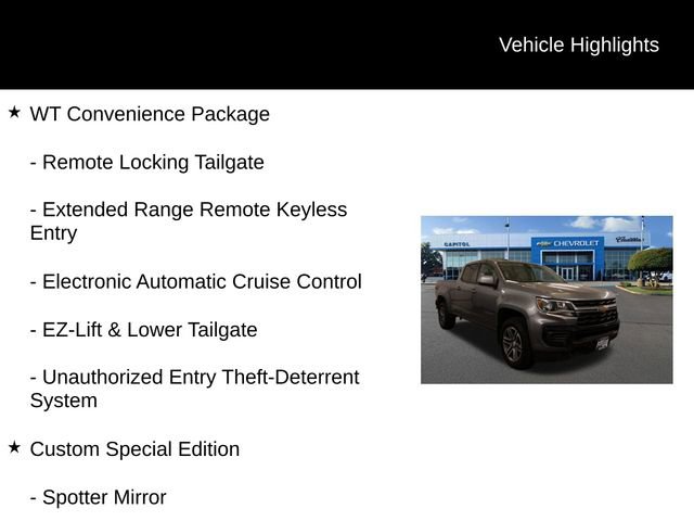 Used 2021 Chevrolet Colorado W/T w/ Custom Special Edition image 2